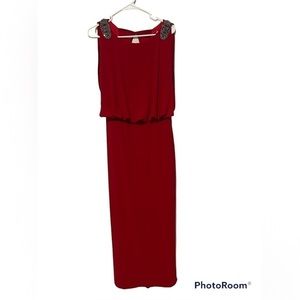 XSCAPE red dress , holiday,Christmas